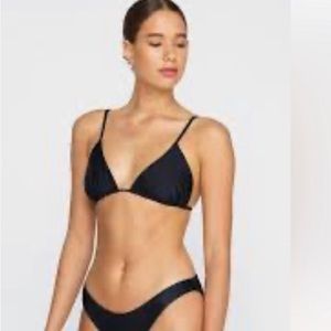 MIKOH black bikini zuma bottom and bra top size M